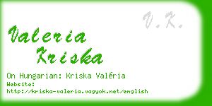 valeria kriska business card